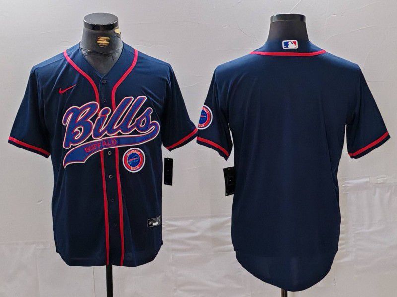 Men Buffalo Bills Blank Blue Joint Name 2024 Nike Limited NFL Jersey style 1->buffalo bills->NFL Jersey